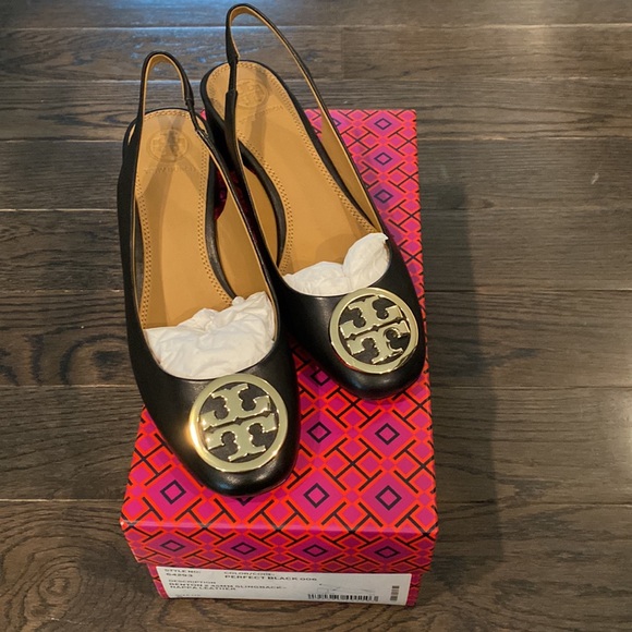 Tory Burch Shoes - New TORY BURCH Benton Leather Slingback Pump NIB